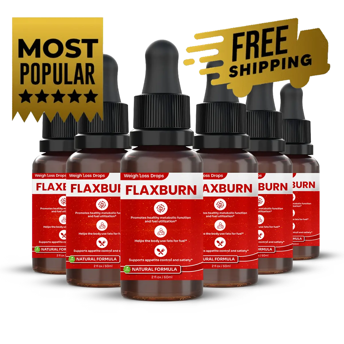 FlaxBurn 6 Bottle Bundle – Best Value Fat Burning Support